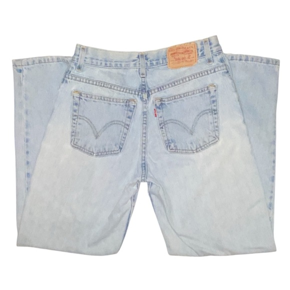 LEVI’S 550 Relaxed Tapered Grunge Jeans Vintage Faded Blue Denim Size 8 Short - Picture 3 of 5